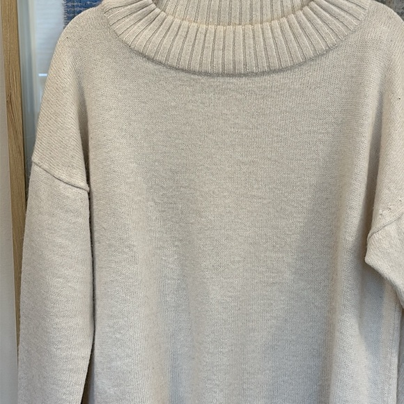 Tradlands Cream Ivory Alpaca Wool Sweater Ribbed Knit Womens Medium - Picture 2 of 10